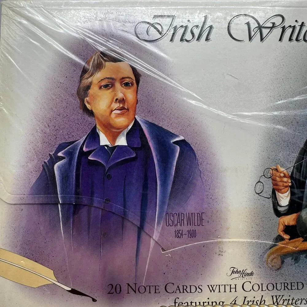 Irish Writers 20 Note Cards Envelopes John Hinde Oscar Wilde Joyce Sealed